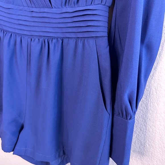 Cobalt blue, one-piece romper. - Picture 3 of 4